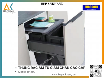 THÙNG RÁC ÂM TỦ GIẢM CHẤN CAO CẤP EUROGOLD EA402 - 400mm